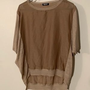 DKNY blouse (knit/satin)
